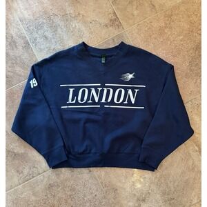 Wild Fable Women's Oversized Pullover Sweatshirt Navy Blue Sz L NWT